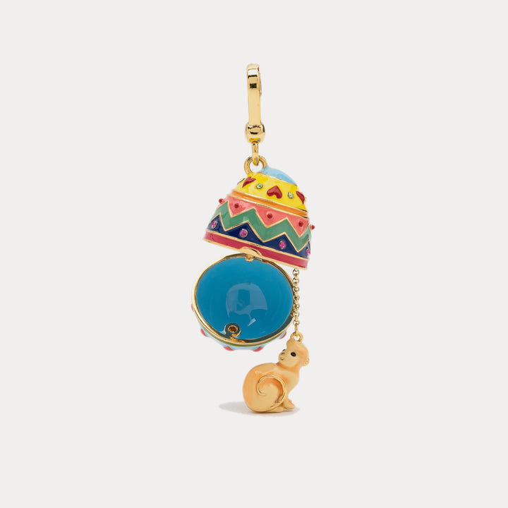 Selenichast monkey zodiac easter egg pendant