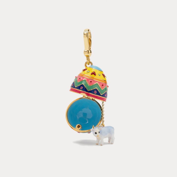 Selenichast ox zodiac easter egg pendant