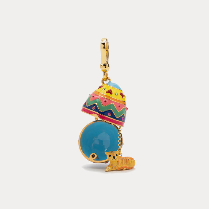 Tiger zodiac easter egg pendant locket necklace