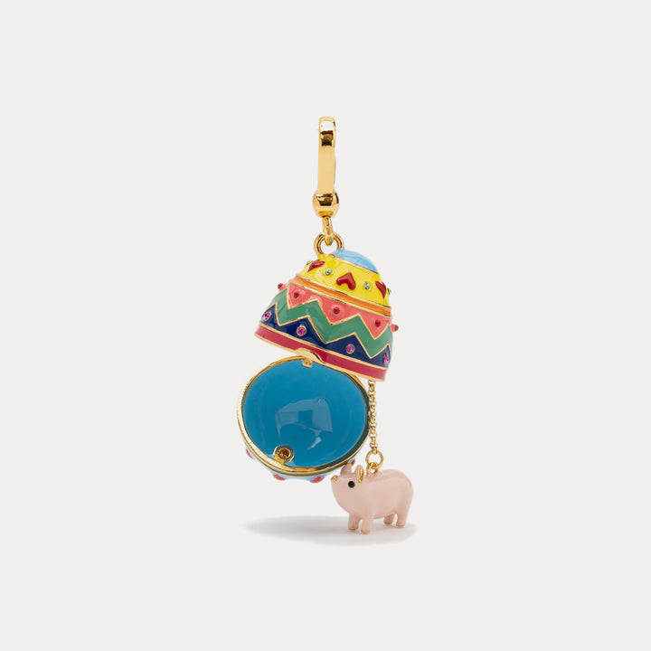 Selenichast pig zodiac easter egg pendant