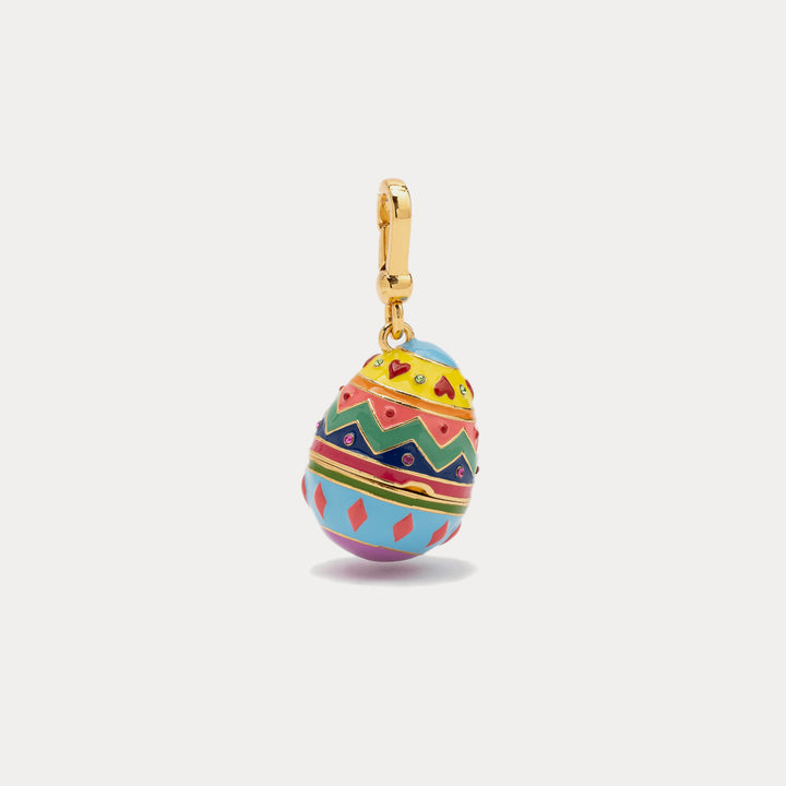rat zodiac gold easter egg pendant