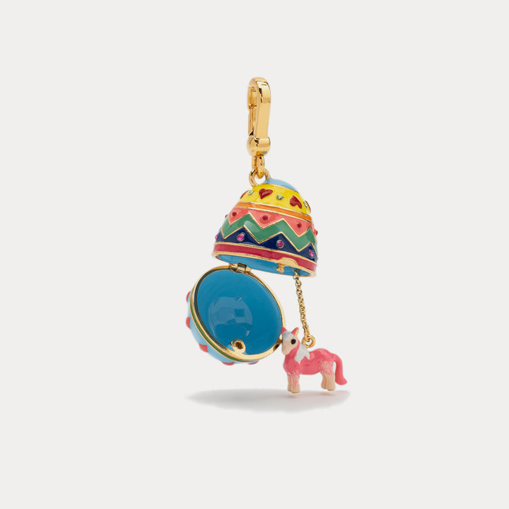 Selenichast horse zodiac easter egg pendant
