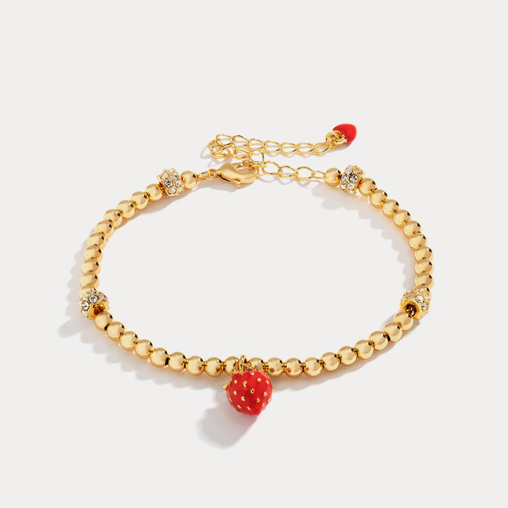 Selenichast Strawberry Enamel Bracelet