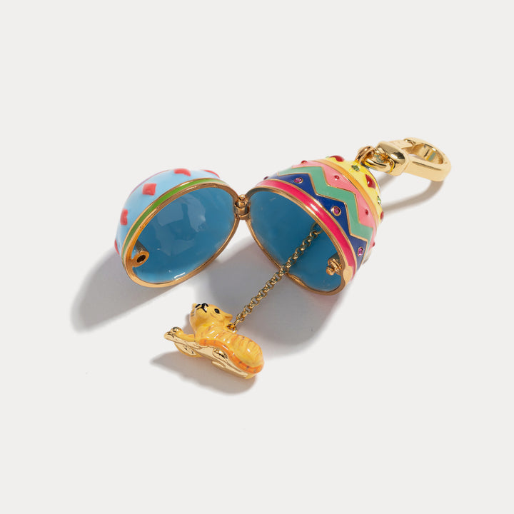 Selenichast tiger zodiac easter egg pendant