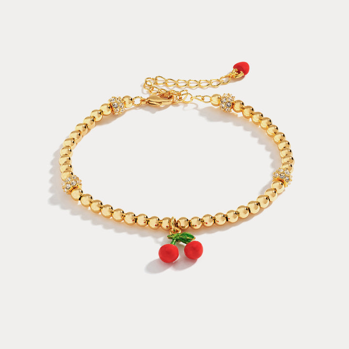Selenichast Cherry Enamel Bracelet