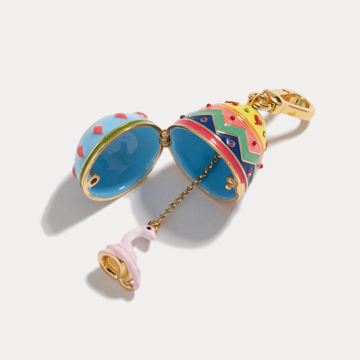 snake chinese zodiac easter egg pendant