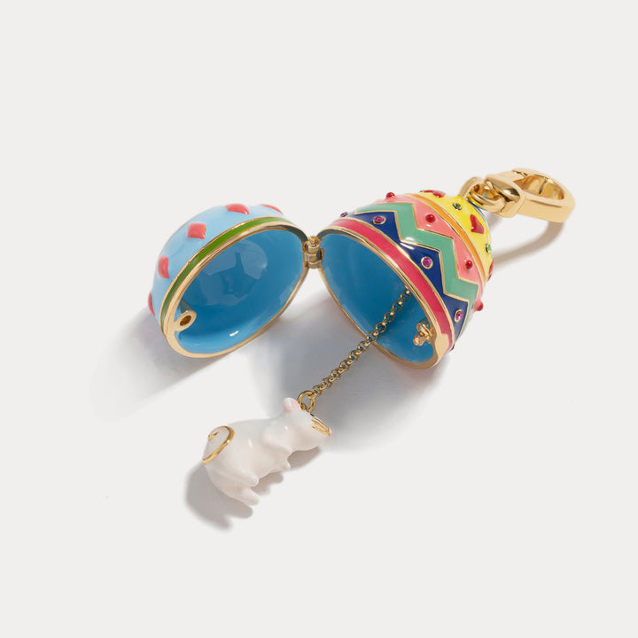 cute rat zodiac easter egg pendant