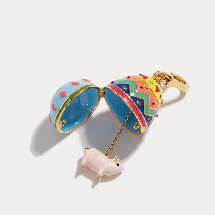 Selenichast pig zodiac easter egg pendant