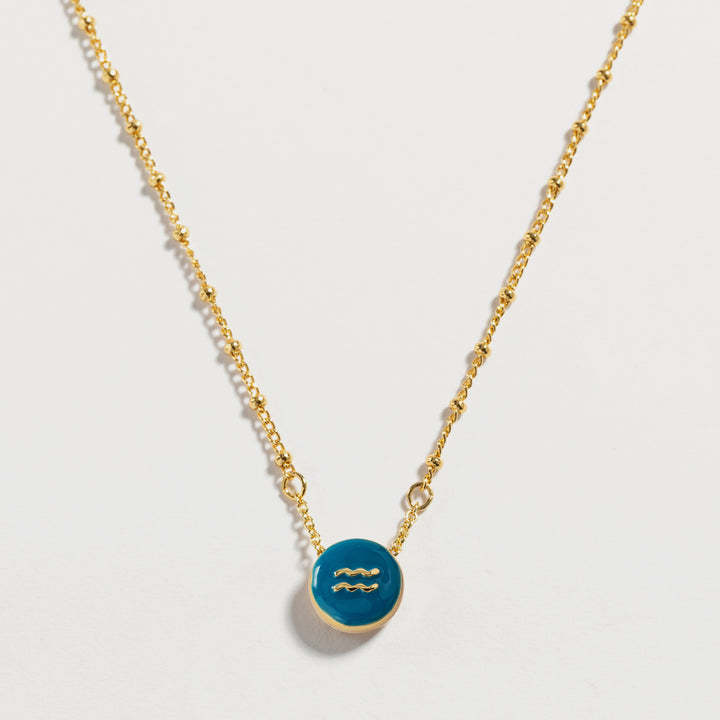 Zodiac Astrological Aquarius Necklace