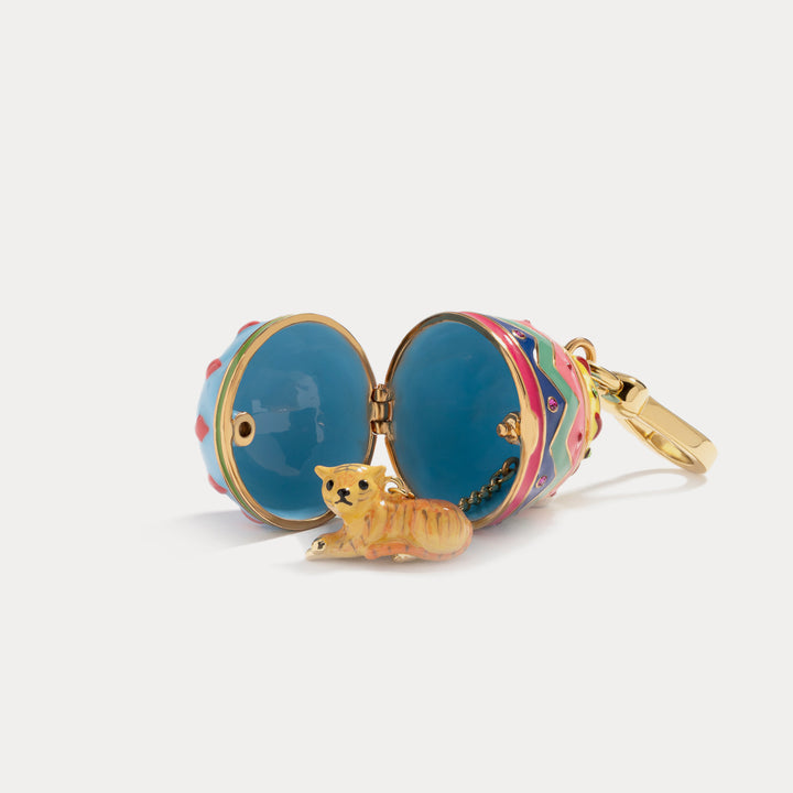 Selenichast tiger zodiac easter egg pendant
