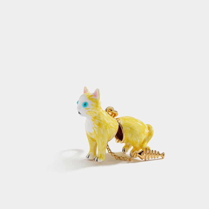fluffy cat pendant necklace