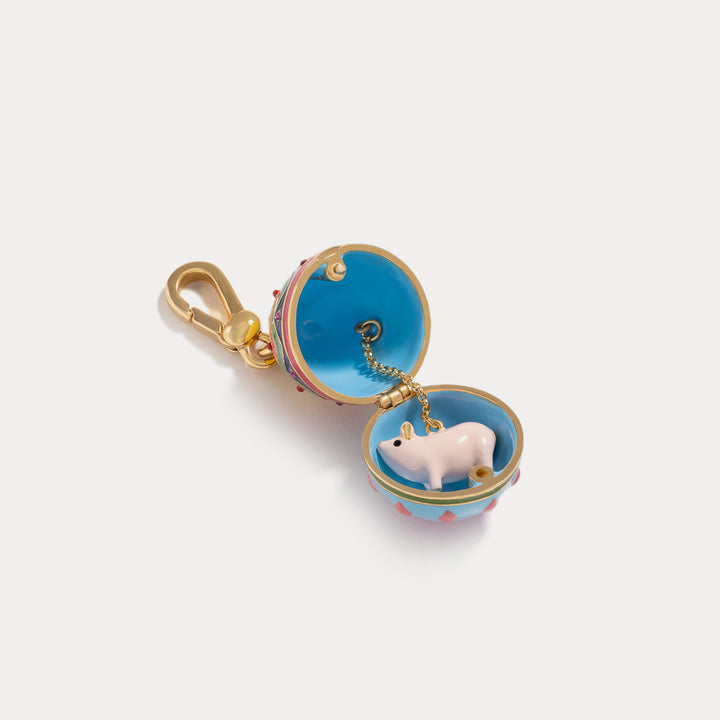 Selenichast pig zodiac easter egg pendant