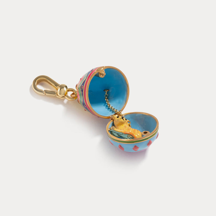 Selenichast tiger zodiac easter egg pendant