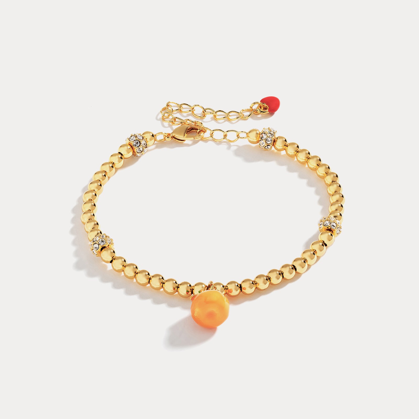 Selenichast Orange Enamel Bracelet