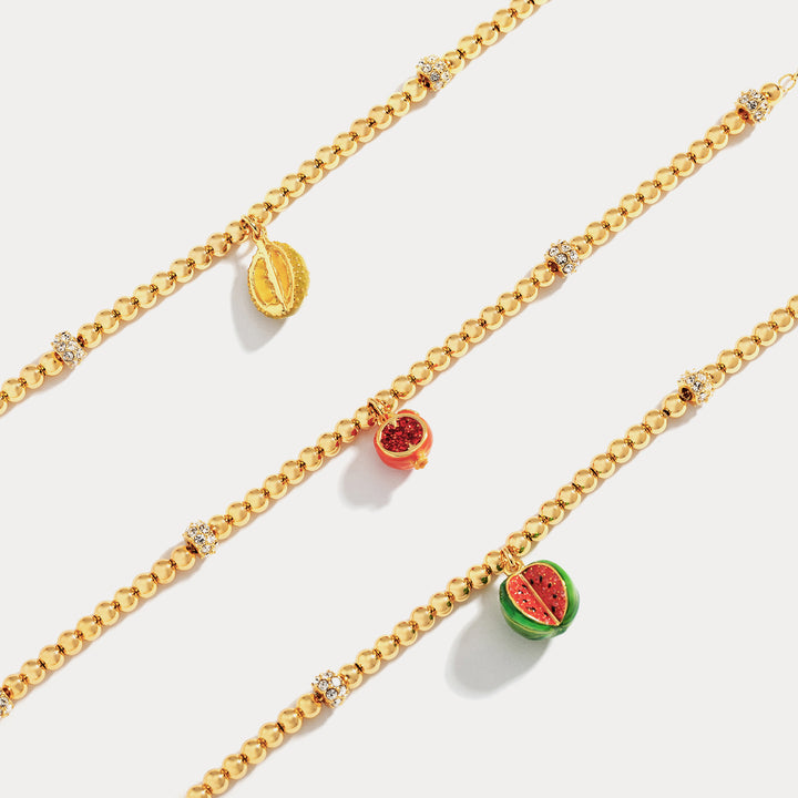 Pomegranate Enamel Bracelet Set