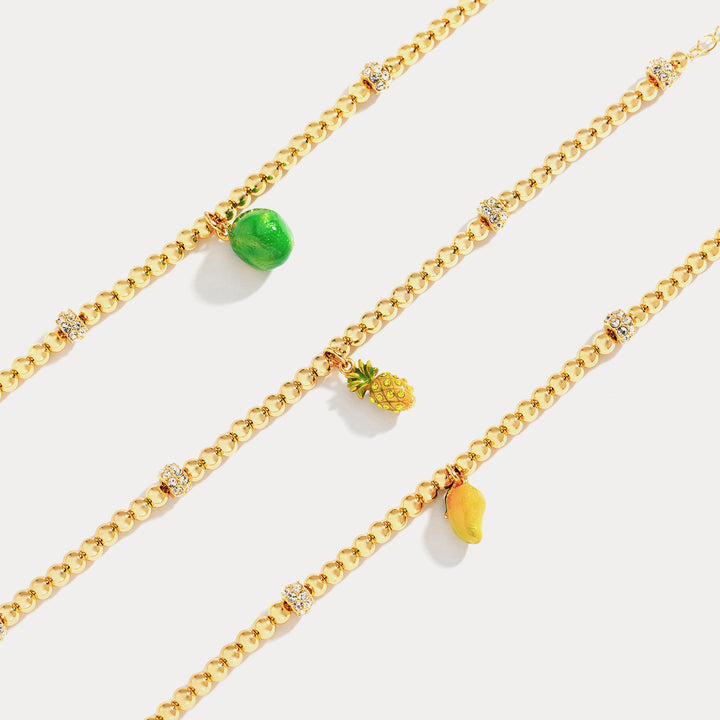 Mango Enamel Necklace Set