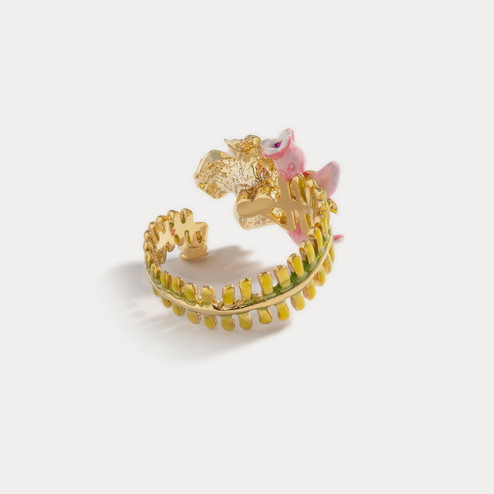 Raspberry & Lily of the Valley Open Ring