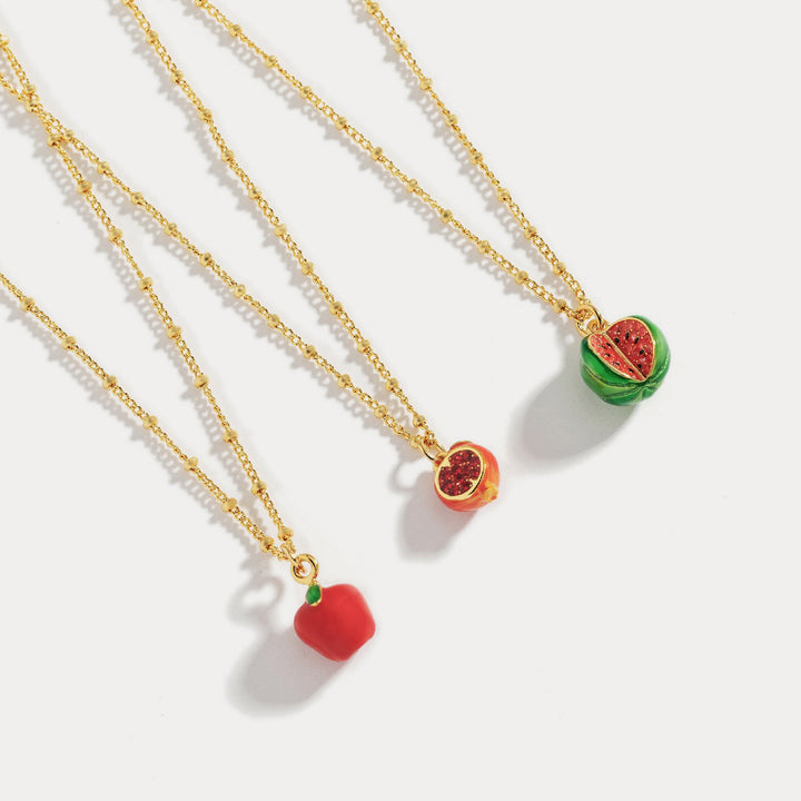 Selenichast fruit enamel necklace 1