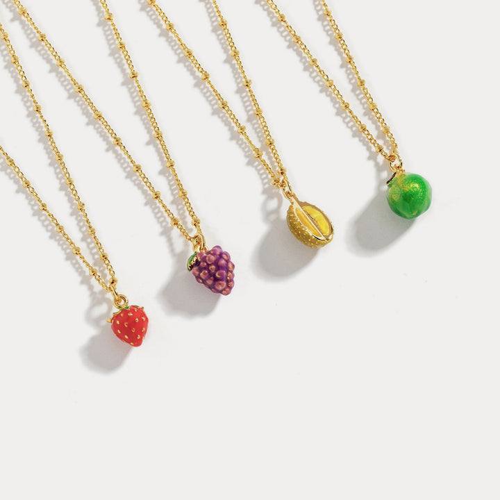 Selenichast Fruit Enamel Necklace