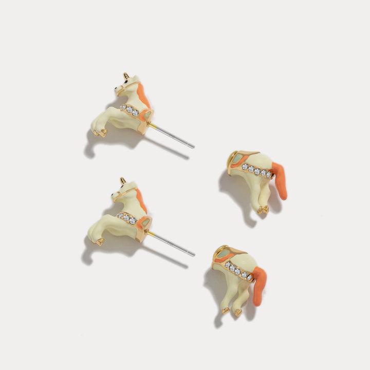 gold unicorn earrings 1