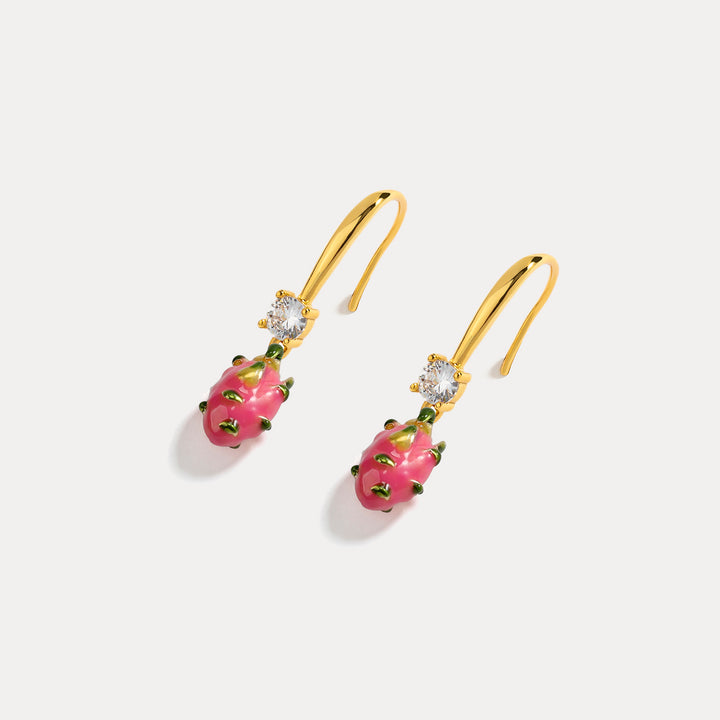 Enamel Pitaya Earrings