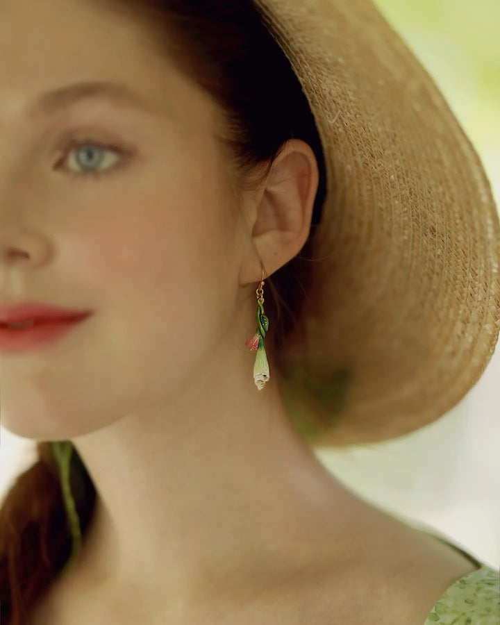 fresh lily of the valley earrings