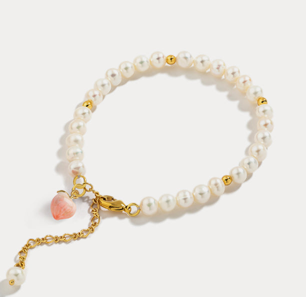 Peach Fruit Freshwater Pearl Bracelet