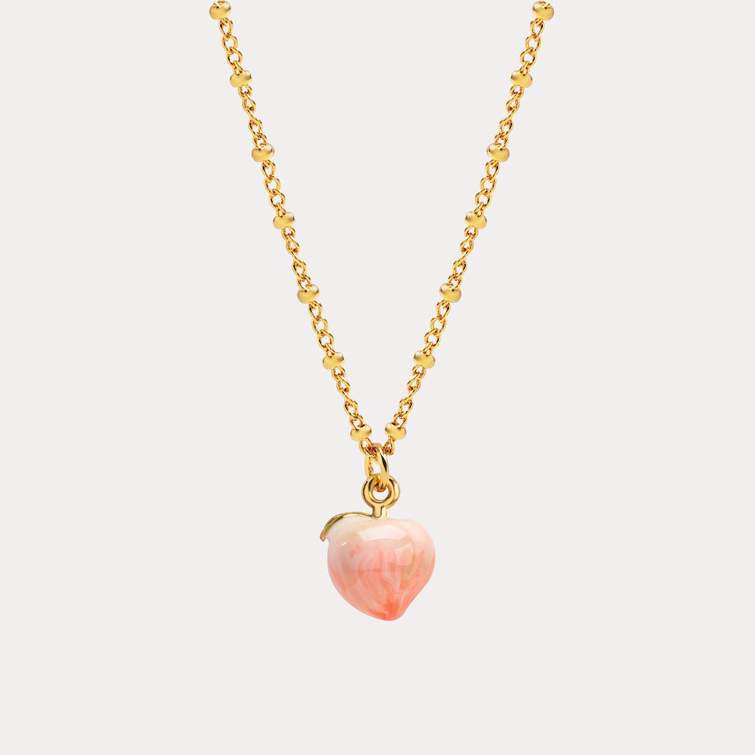 Selenichast Peach Enamel Necklace