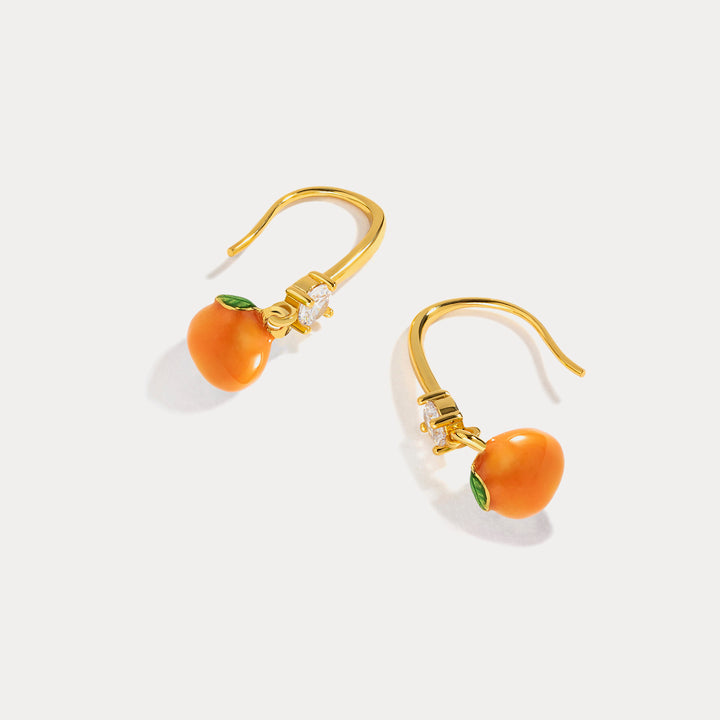 Orange Diamond Earrings