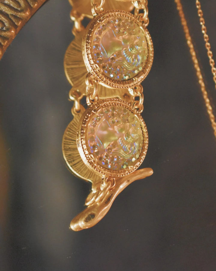 Vintage Cameo Resin Bracelet