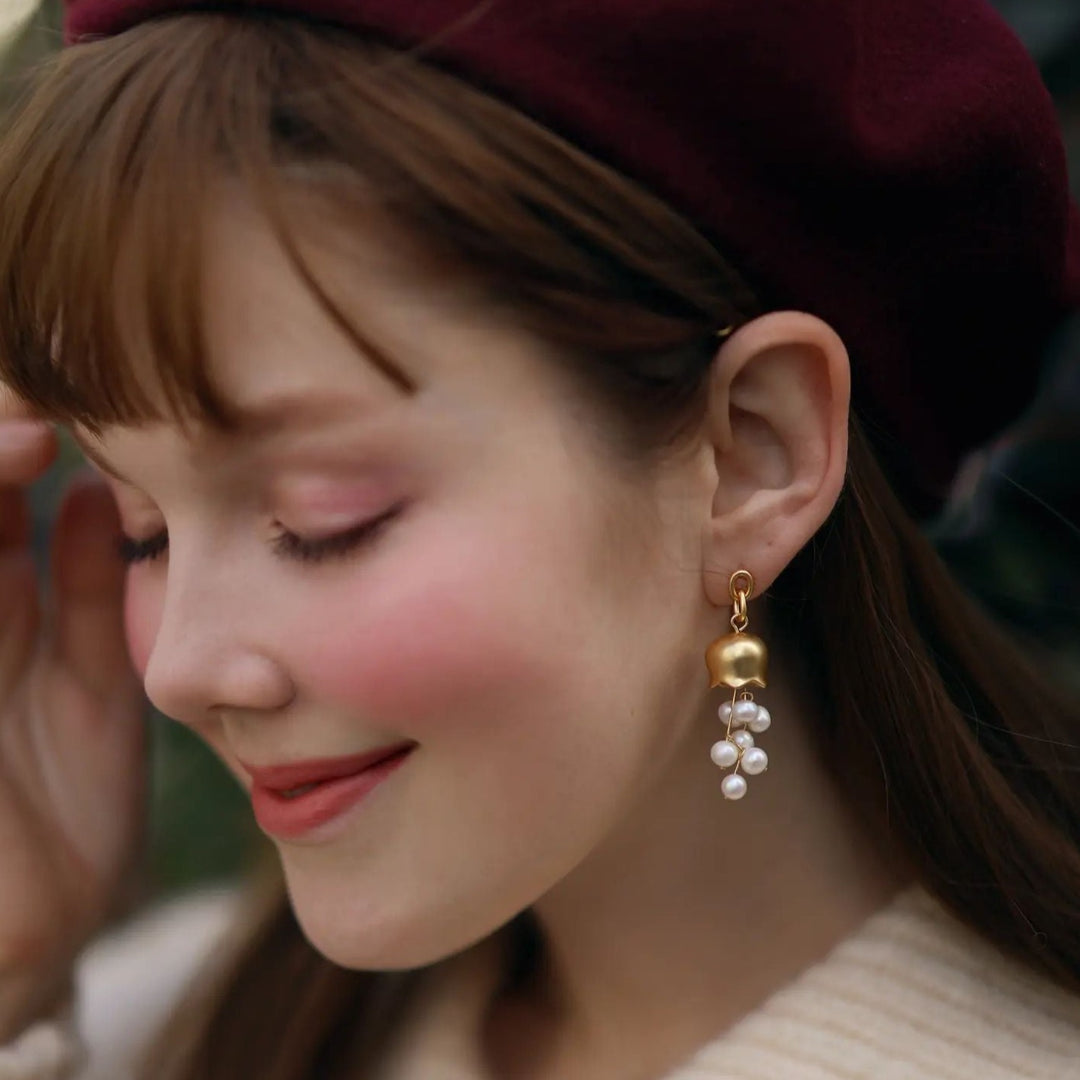 Selenichast Lily Of The Valley Pearl Earrings