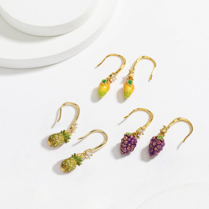 Pineapple Earrings Set