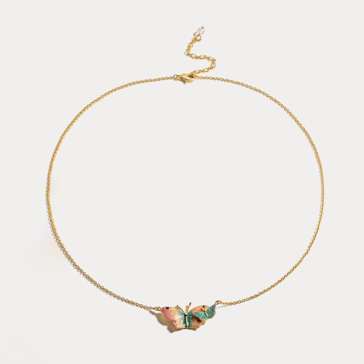 gold butterfly necklace