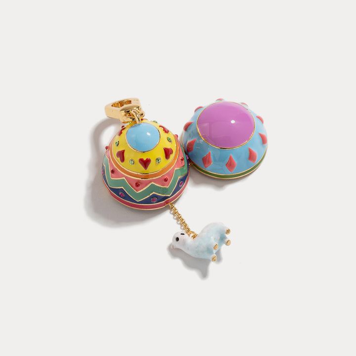 cute goat zodiac easter egg pendant