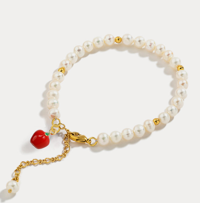Apple Fruit Pearl Bracelet
