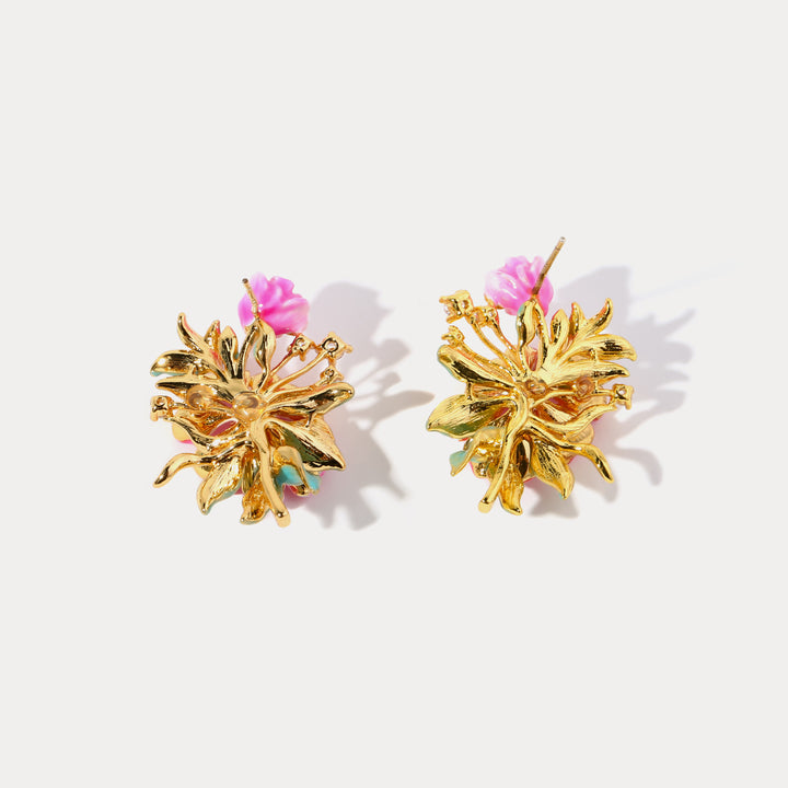 Peony 18k Gold Earrings