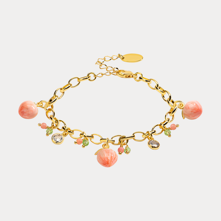 Enamel Peach Bracelet