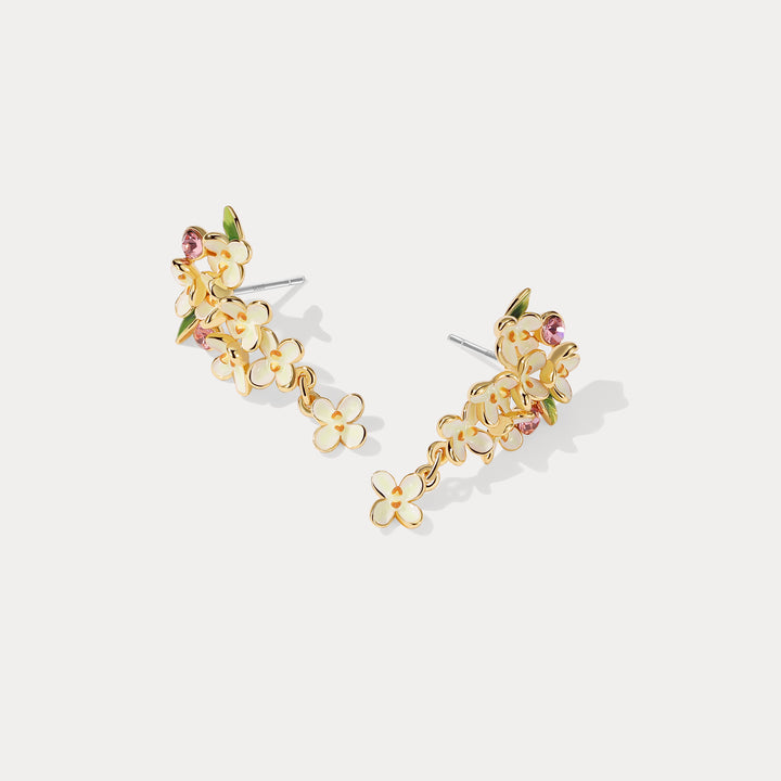 Osmanthus Fragrans Silver Earrings