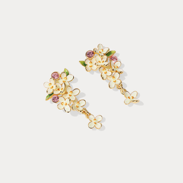 Osmanthus Fragrans Enamel Earrings