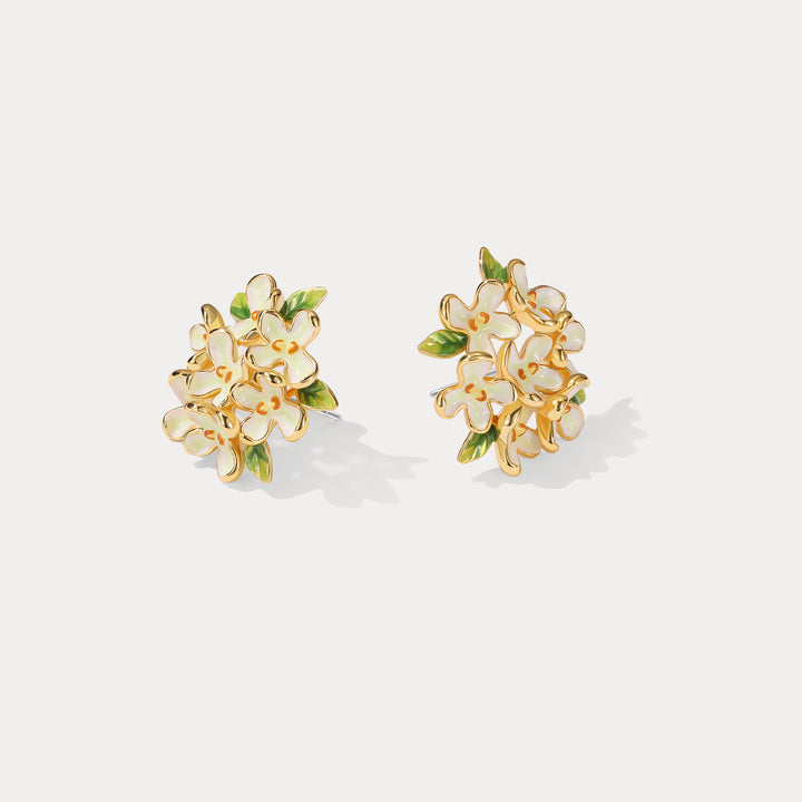 Osmanthus Fragrans Cottagecore Stud Earrings