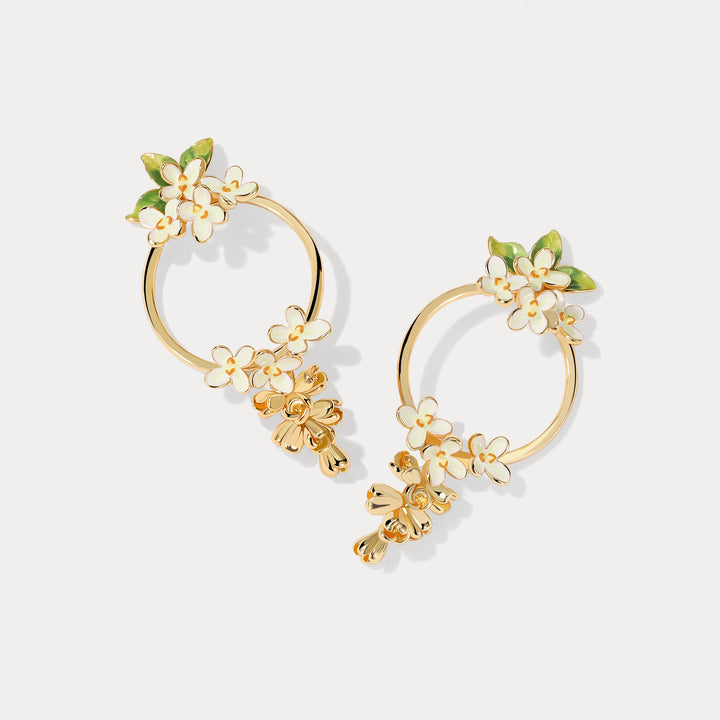 Osmanthus Fragrans Flower Bud Earrings