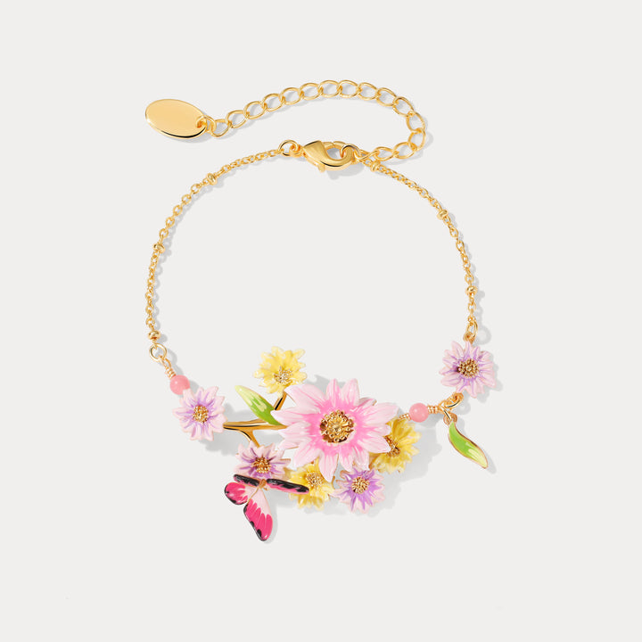 Selenichast Butterfly Love Flower Bracelet