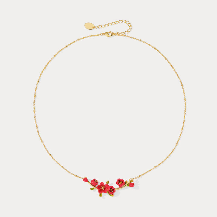 Begonia Flower Station Necklace
