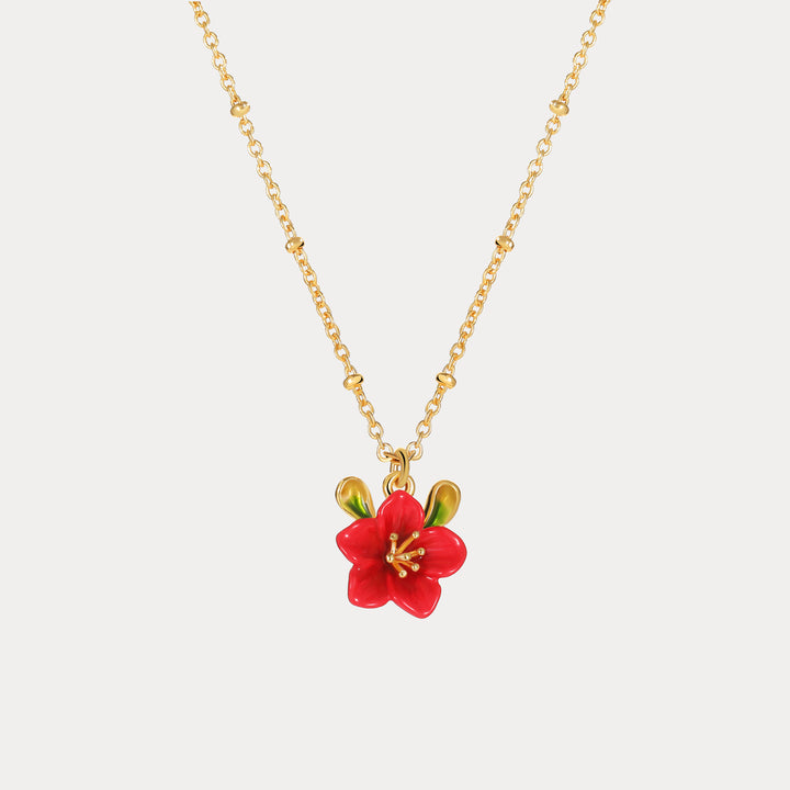 Selenichast Begonia Flower Necklace