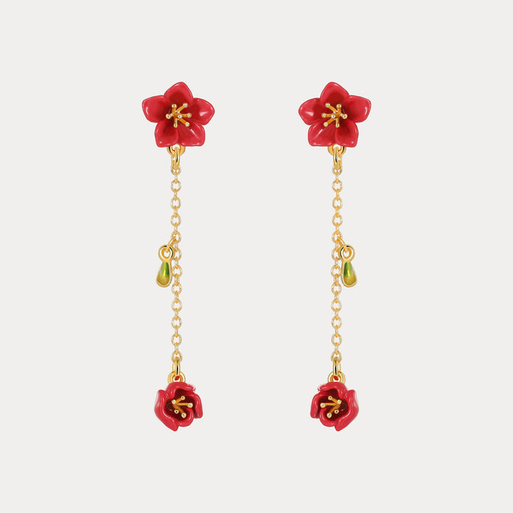 Selenichast Begonia Flower Earrings