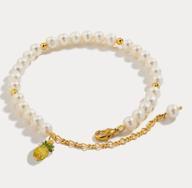Pineapple Fruit Pearl Bracelet