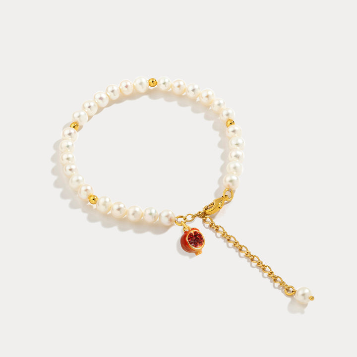 Pomegranate Pearl Beads Bracelet