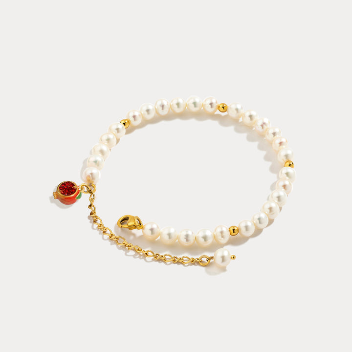 Pomegranate Pearl Fruit Bracelet