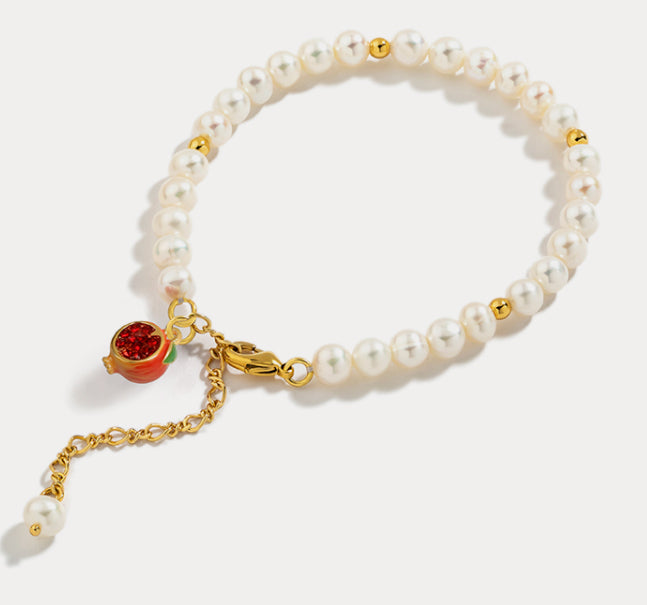 Pomegranate Fruit Pearl Bracelet
