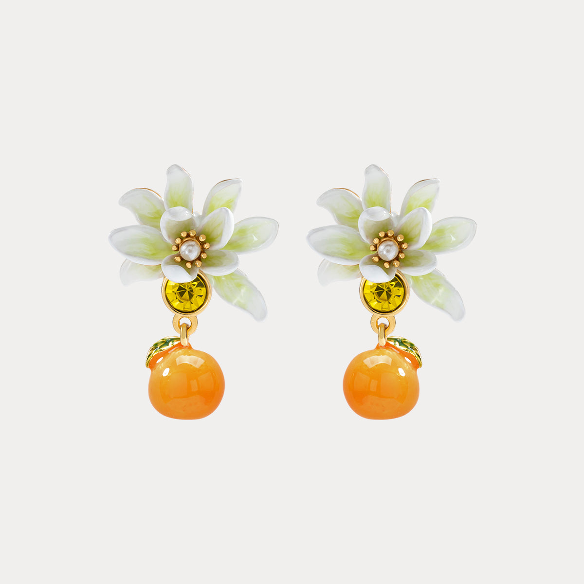 Selenichast citrus gardenia stud earrings 2